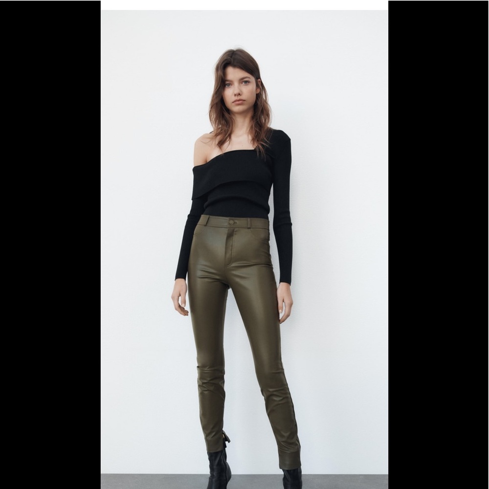 Zara Faux Leather Leggings